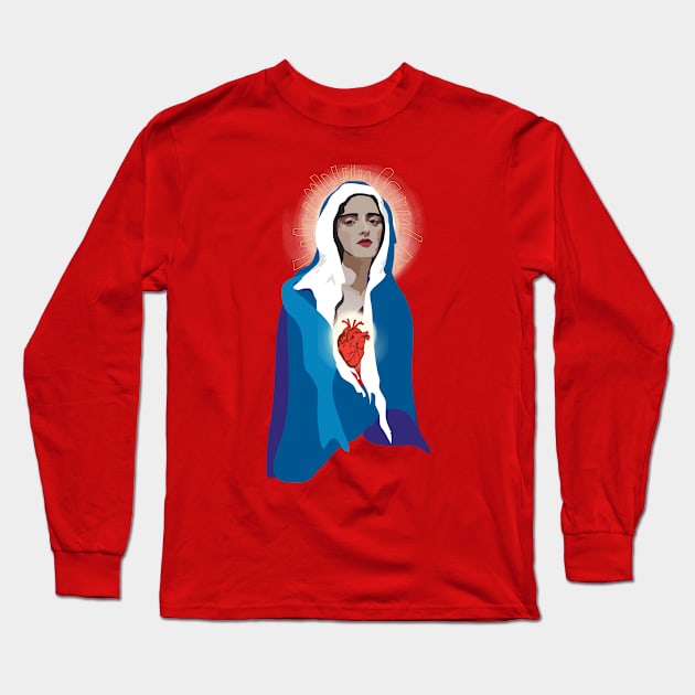 Virgin of Guadalupe Long Sleeve T-Shirt by annamckay